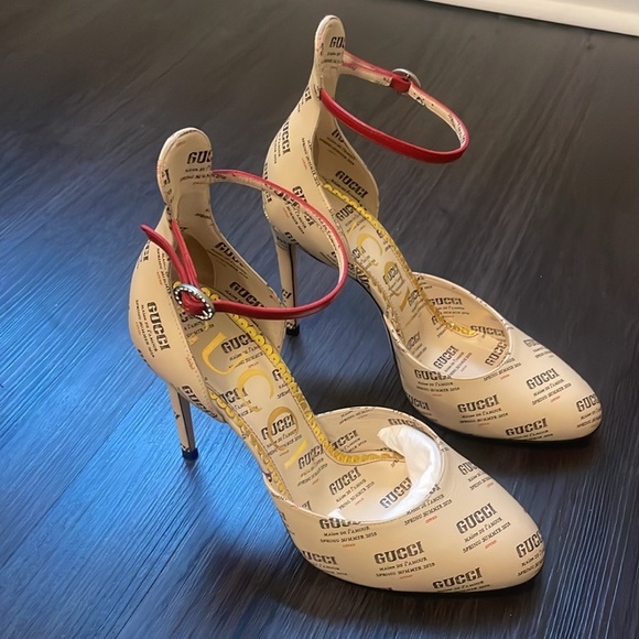 Authentic Gucci Maison De L'Amour Summer/Spring 2018 Brand New Heels - Size 38 - Picture 3 of 4